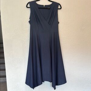 DKNY Blue Asymmetrical A-Line Dress